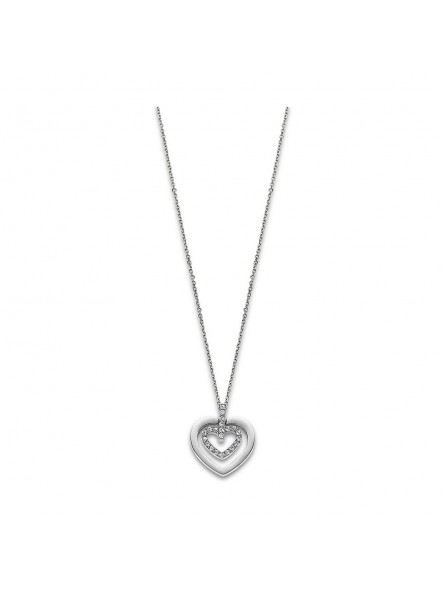 Collier Femme Lotus Style Bliss en acier et cristaux LS1867-1-1