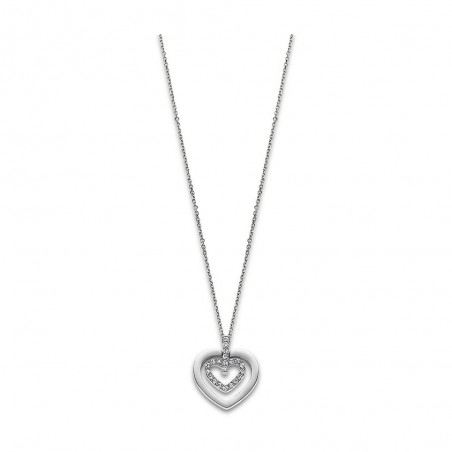 Collier Femme Lotus Style Bliss en acier et cristaux LS1867-1-1