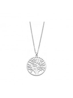 Lotus Style - Collier acier, pendentif arbre de vie - Réf LS1898-1/1