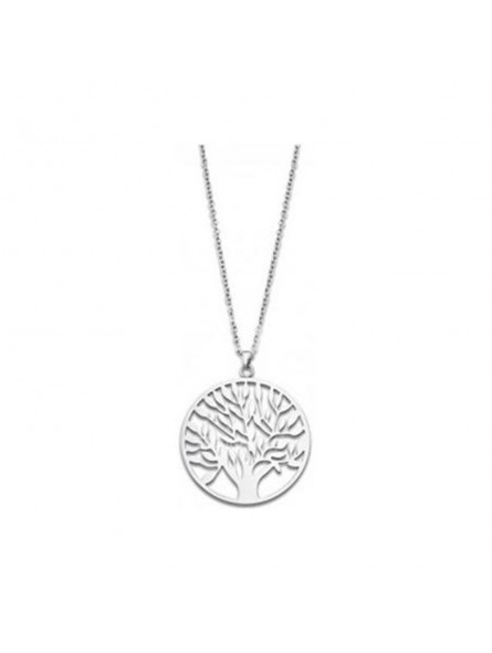 Lotus Style - Collier acier, pendentif arbre de vie - Réf LS1898-1/1