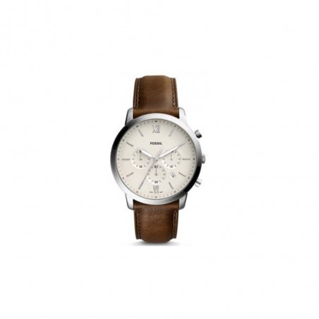 Montre Homme Fossil FS5380 - Collection  NEUTRA CHRONO style Mode avec cuir et acier - Mouvement Quartz - Chronographe