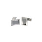 Boutons de manchettes Phebus créations en acier et câble 85-0014