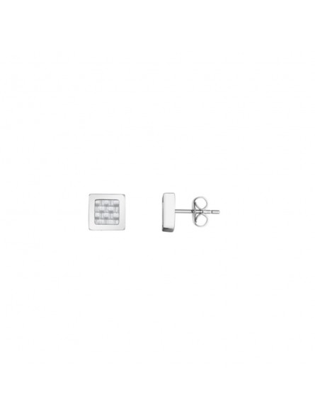 Boucles d'oreilles Phebus créations en acier et carbone 87-0001-B Boucles d'oreilles Phebus créations en acier et carbone 87-0001-B