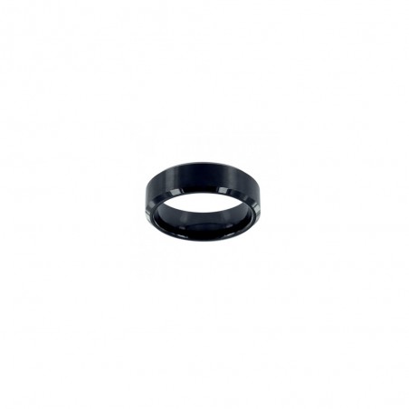 Bague Phebus créations pour Homme en céramique noir-15-0265-N-60- Taille 60