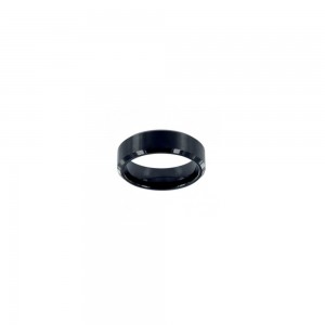 Phebus - Bague Adham en céramique noire - Ref 15-0265-N-62