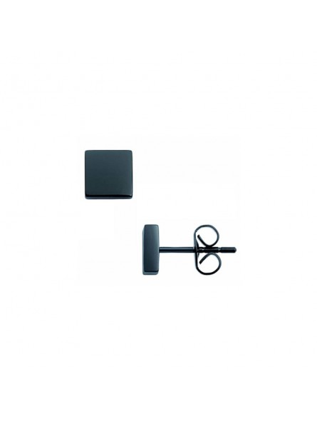 Boucles d'oreilles Phebus créations pour homme en acier noir -87-0007-N