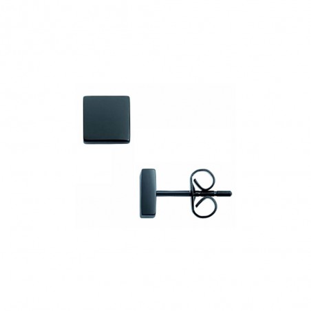 Boucles d'oreilles Phebus créations pour homme en acier noir- 87-0007-N sur PLANETE BIJOUTERIE