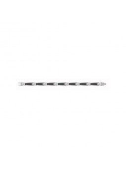 bracelet phebus créations pour homme en acier et câble noir