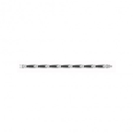 bracelet phebus créations pour homme en acier et câble noir