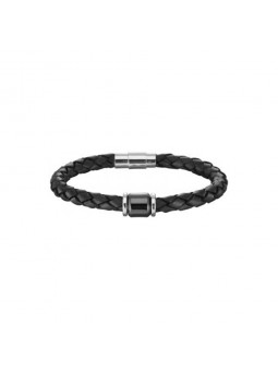 Bracelet Phebus créations pour Homme en acier et cuir 35-0747-N