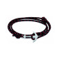 Bracelet ancre Phebus créations pour Homme cordon rouge et noir 35-0848 Bracelet ancre Phebus créations pour Homme cordon rouge et noir 35-0848