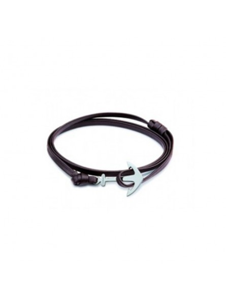 Bracelet ancre Phebus créations pour Homme en acier et cuir marron 35-0850 Bracelet ancre Phebus créations pour Homme en acier et cuir marron 35-0850