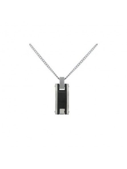 Collier Pendentif Phebus créations pour Homme plaque en acier et céramique 72-0018-N Collier Pendentif Phebus créations pour Homme plaque en acier et céramique 72-0018-N