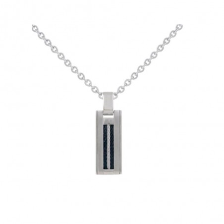 collier pendentif phebus créations  homme  acier cable
