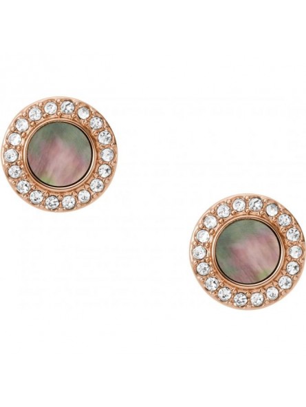 Boucles d'oreilles Femme Fossil JF02949791 - Collection Misty Autumn Classics style Tendance avec acier et nacre