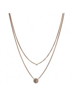 Collier Femme Fossil JF02953791 - Collection Misty Autumn Classics style Tendance avec acier et nacre