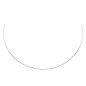 Collier Omega Droit argent 925 rhodié