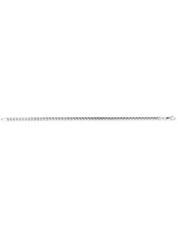 BRACELET ANGLAISE 4 MM ARGENT RHODIE