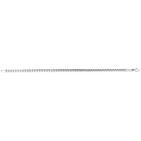 BRACELET ANGLAISE 4 MM ARGENT RHODIE