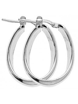 Créole argent OVALE TWISTEE 20mm