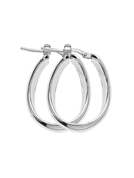 Créole argent OVALE TWISTEE 20mm
