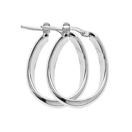 Créole argent OVALE TWISTEE 20mm