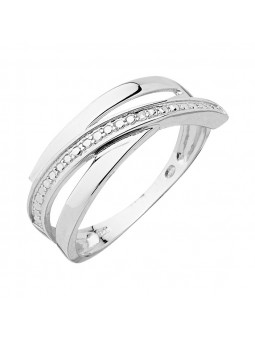 Bague argent diamant DTS 0,005 CT