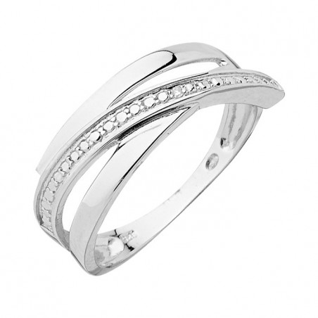 Bague argent diamant DTS 0,005 CT