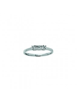 Bague trilogy diamant 0,03 ct argent 925