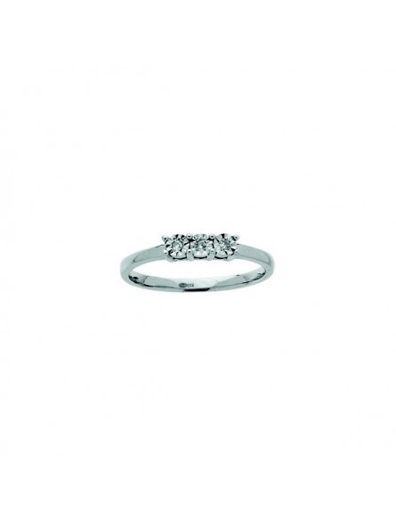 Bague trilogy diamant 0,03 ct argent 925