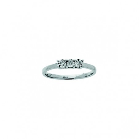 Bague trilogy diamant 0,03 ct argent 925