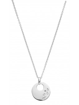 Collier argent 925 diamant 0,005 CT HP1
