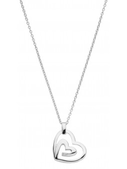 Collier Coeur solitaire dt 0,01 ct