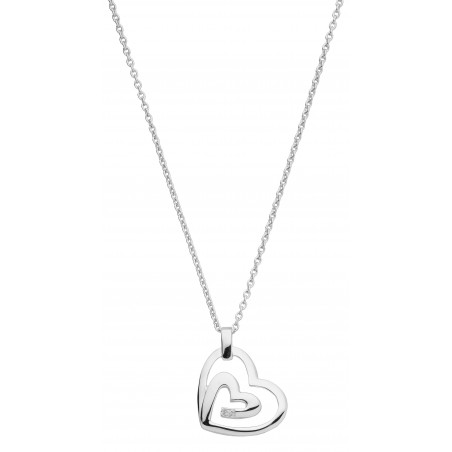 Collier Coeur solitaire dt 0,01 ct