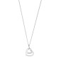 Collier 2 Coeurs multi dts 0,005 ct