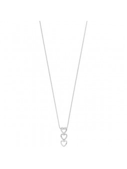 Collier argent 925 rhodié diamantS 0,02 CT