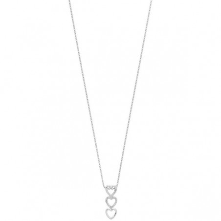 Collier argent 925 rhodié diamantS 0,02 CT