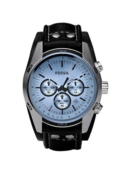 Montre Homme Fossil CH2564 - Collection  COACHMAN style Tendance avec cuir et acier - Mouvement Quartz - Chronographe