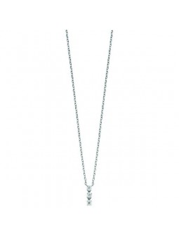 Collier trilogy diamants 0,01 ct argent 925