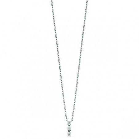 Collier trilogy diamants 0,01 ct argent 925