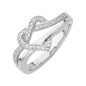 Bague Fantaisie motif coeur argent ET Oxyde Microserti