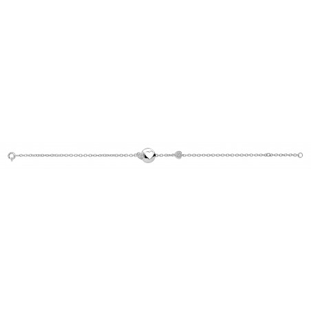 Bracelet argent Oxyde motif Coeur