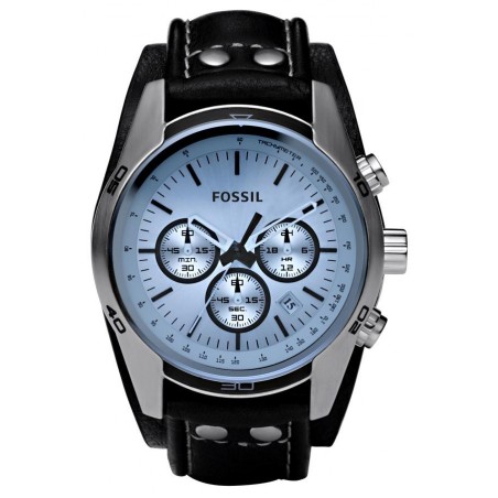 Montre Homme Fossil CH2564 - Collection  COACHMAN style Tendance avec cuir et acier - Mouvement Quartz - Chronographe