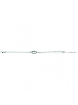 Bracelet Oxydes Fantaisie cercles entrelacés argent 925