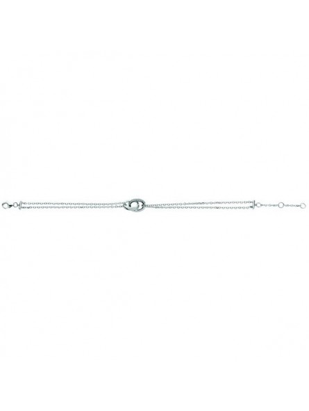 Bracelet Oxydes Fantaisie cercles entrelacés argent 925