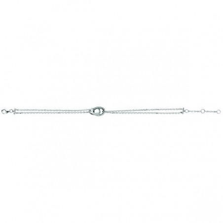 Bracelet Oxydes Fantaisie cercles entrelacés argent 925