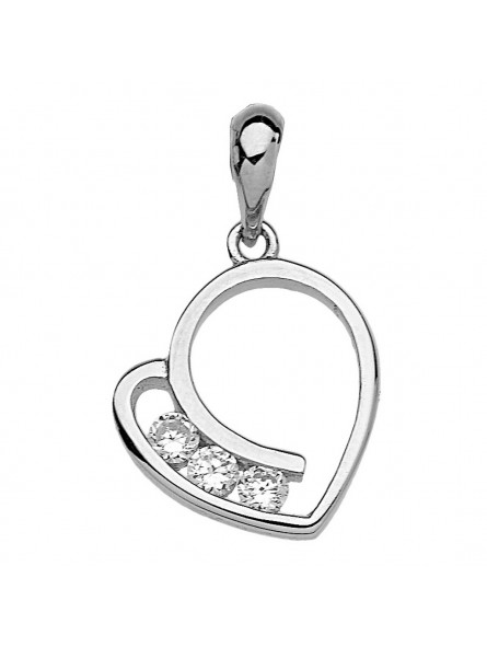 Pendentif Coeur évidé trilogy Oxydes