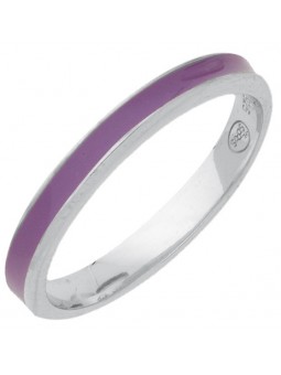 BAGUE ARGENT EMAIL VIOLET