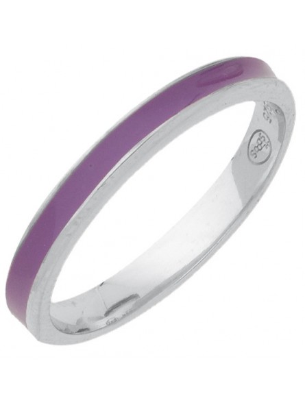 BAGUE ARGENT EMAIL VIOLET