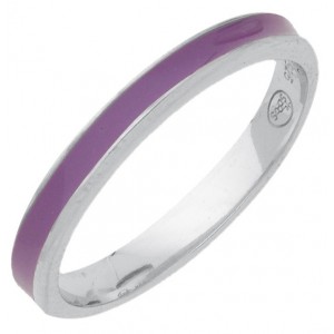 BAGUE ARGENT EMAIL VIOLET